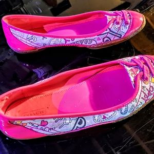 Coach Pink Poppy Flats